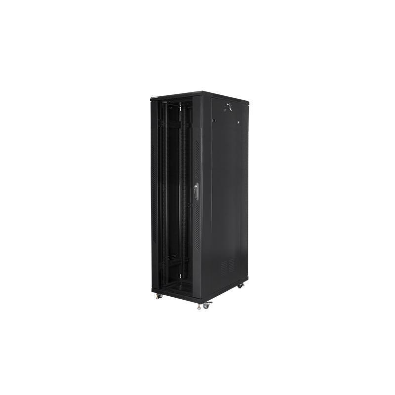 Szafa instalacyjna Rack stojąca 19" 42U 800x1000 czarna Lanberg (flat pack)