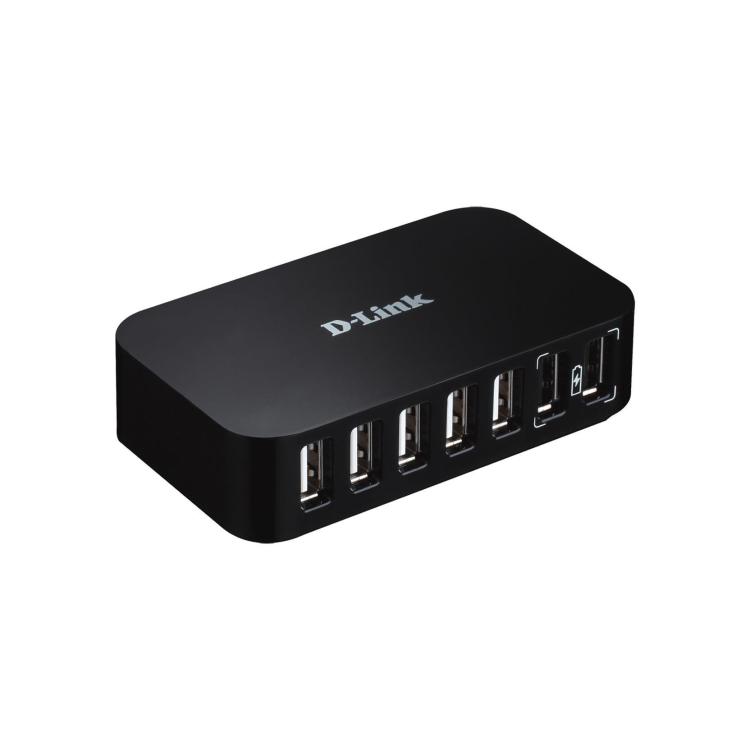 Hub USB D-Link DUB-H7/E 7xUSB 2.0 czarny