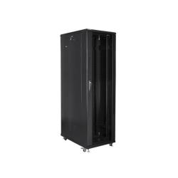 Szafa instalacyjna Rack stojąca 19" 42U 800x1000 czarna Lanberg (flat pack)