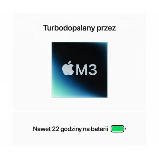 MacBook Pro 14,2 cali: M3 8/10, 8GB, 1TB - Gwiezdna szarość