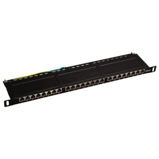 Patch panel A-LAN PK028 (0.5U 19" kat. 6 STP 24xRJ-45)