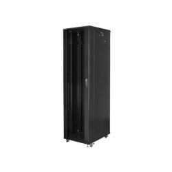 Szafa instalacyjna Rack stojąca 19" 37U 800x800 Drzwi Szklane czarna Lanberg (flat pack)