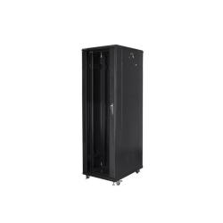 Szafa instalacyjna Rack stojąca 19" 42U 800x800 Drzwi Szklane czarna Lanberg (flat pack)