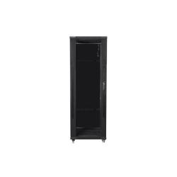 Szafa instalacyjna Rack stojąca 19" 47U 800x800 Drzwi Szklane czarna Lanberg (flat pack)