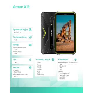 Smartfon Armor X12 5,45" 3/32GB IP68/IP69K 4860 mAh zielony