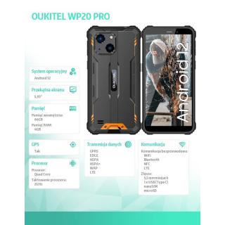 Smartfon WP20 PRO 4/64GB 6300 mAh DualSIM pomarańczowy