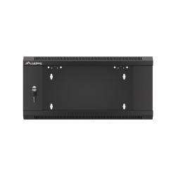 Szafa instalacyjna Rack wisząca 19" 4U 570x600 szybki montaż czarna Lanberg (flat pack)