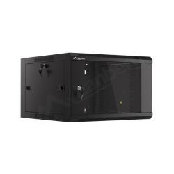 Szafa instalacyjna Rack wisząca 19" 6U 570x600 szybki montaż czarna Lanberg (flat pack)