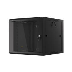 Szafa instalacyjna wisząca 19" 9U 570x600 szybki montaż czarna Lanberg (flat pack)