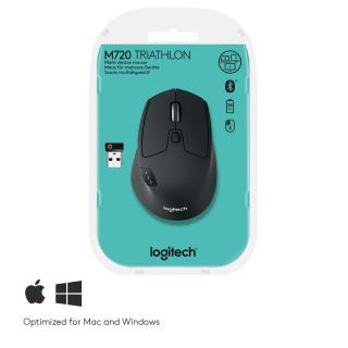 Mysz Logitech M720 TRIATHLON 910-004791 (optyczna 1000 DPI kolor czarny)