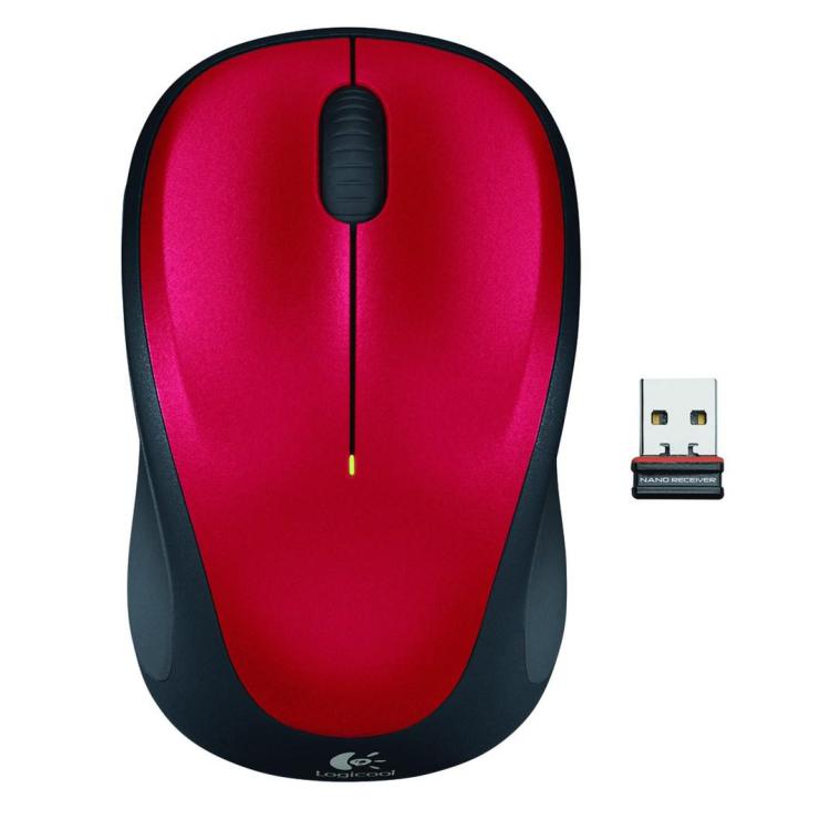 Mysz Logitech M235 910-002496 (optyczna 1000 DPI kolor czerwony)