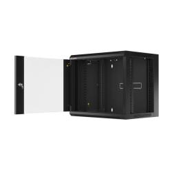 Szafa instalacyjna Rack wisząca 19" 9U 570x450 szybki montaż czarna Lanberg (flat pack)