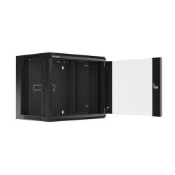 Szafa instalacyjna Rack wisząca 19" 9U 570x450 szybki montaż czarna Lanberg (flat pack)