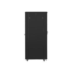 Szafa instalacyjna Rack stojąca 19" 42U 800x1000 czarna drzwi perforowane Lanberg (flat pack)