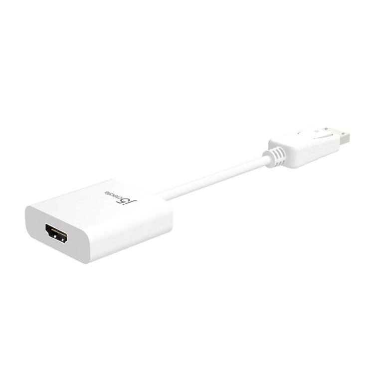 Adapter j5create DisplayPort to HDMI Adapter (DisplayPort m - HDMI f 9cm kolor biały) JDA154-N