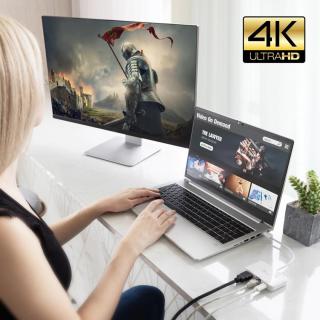 Stacja dokująca j5create USB-C to 4K HDMI Ethernet Adapter 1x4K HDMI/1xUSB-C/1xRJ45 Gigabit kolor biały JCA351-N