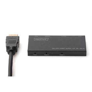 Rozdzielacz (Splitter) Ultra Slim HDMI 1x2 4K 60Hz 3D HDR HDCP 2.2 18 Gbps Micro USB