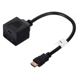 Splitter Lanberg AD-0019-BK (HDMI M - 2x HDMI F 0,20m...