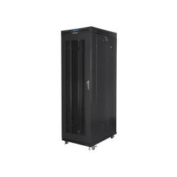 Szafa instalacyjna Rack stojąca 19" 42U 800x1000 czarna drzwi perforowane LCD Lanberg (flat pack)