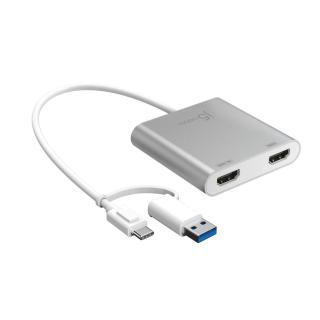 Adapter j5create USB-C to Dual HDMI Multi-Monitor Adapter...