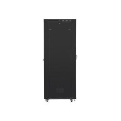 Szafa instalacyjna Rack stojąca 19" 47U 800x1000 czarna drzwi szklane LCD Lanberg (flat pack)