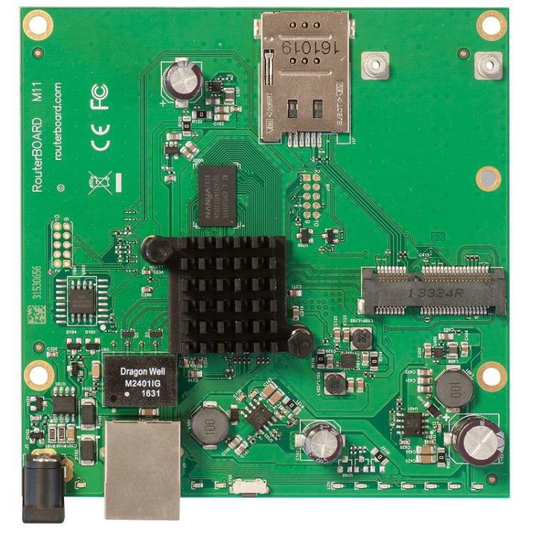 Router MikroTik RBM11G 1x RJ45 1000Mb/s, 1x miniPCI-e, 1x SIM