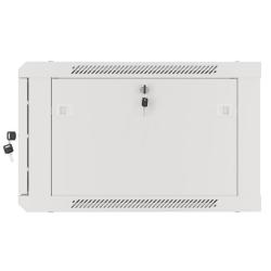 Szafa instalacyjna Rack wisząca 19" 6U 600x600 szara drzwi metalowe Lanberg (flat pack)