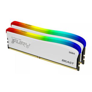 Pamięć DDR4 Fury Beast RGB 16GB(2 8GB)/3200 CL16 biała