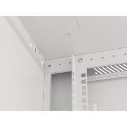 Szafa instalacyjna Rack wisząca 19" 6U 600x600 szara drzwi metalowe Lanberg (flat pack)