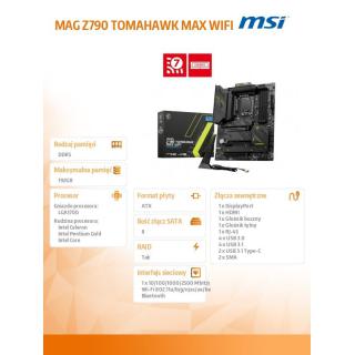 Płyta główna MAG Z790 TOMAHAWK MAX WIFI s1700 4DDR5 ATX