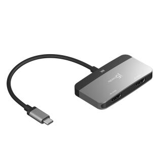 Adapter j5create 8K USB-C to Dual HDMI Display Adapter...