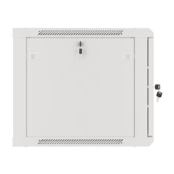 Szafa instalacyjna Rack wisząca 19" 9U 600x600 szara drzwi metalowe Lanberg (flat pack)