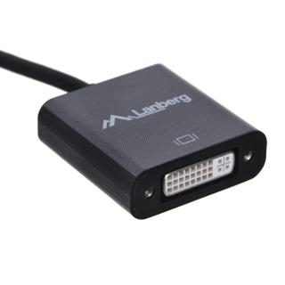 Adapter Lanberg AD-0007-BK (DisplayPort M - DVI-D F 0,10m kolor czarny)