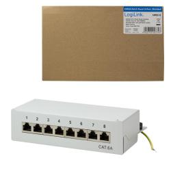 Patch panel stacjonarny LogiLink NP0018 8x RJ45 kat.6A...