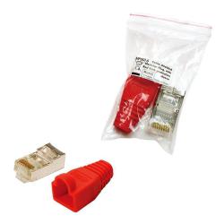 Wtyk RJ45 CAT.5e FTP LogiLink MP0016 z osłonką, czerwony...