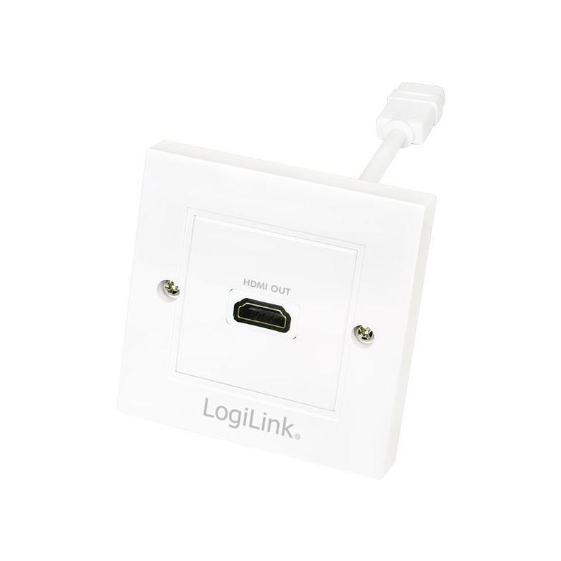 Gniazdo natynkowe 1x HDMI AH0014 LogiLink białe