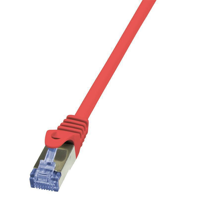 Patchcord LogiLink CQ3024S Cat.6A S/FTP 0,50m czerwony