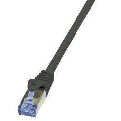 Patchcord LogiLink CQ3013S Cat.6A S/FTP 0,25m czarny