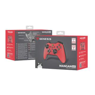 NATEC GAMEPAD GENESIS GAMEPAD MANGAN 400 (PC/SWITCH/MOBILE BEZPRZEWODOWY, CZERWONY) NJG-2102