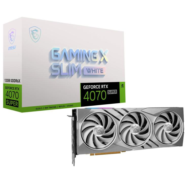 Karta graficzna MSI GeForce RTX 4070 SUPER 12GB GAMING X SLIM WHITE