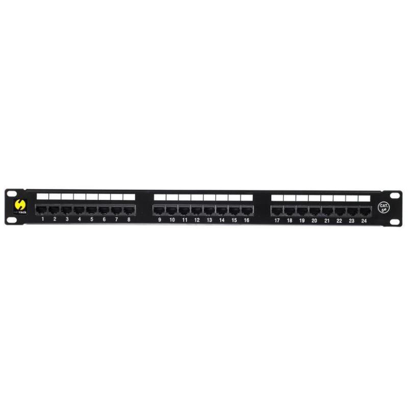 Patch panel 19'' Netrack 24-porty kat. 5e UTP, z półką