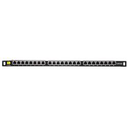 Patch panel 19'' Netrack 24-porty kat. 5e FTP, 0,5U z półką