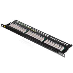 Patch panel 19'' Netrack 24-porty kat. 5e UTP, 0,5U/1U z...