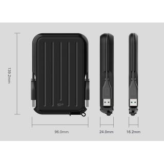 Dysk zewnętrzny HDD Silicon Power Armor A66 (2TB 2,5" USB 3.2 Blue SP020TBPHD66SS3B)