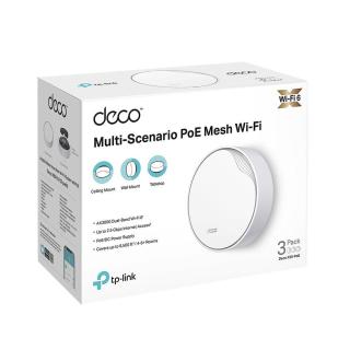 System Mesh TP-Link Deco X50-POE (3-pack) AX3000 Wi-Fi 6, 1x 2,5GbE, 1x 1GbE