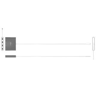 Adapter j5create USB-C to 4 Port HDMI Multi Monitor Adapter (USB-C m - 4xHDMI f 50cm kolor srebrny) JCA366-N