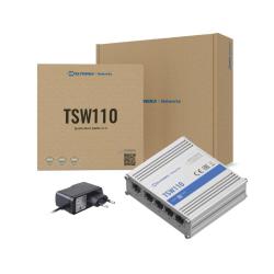 Switch niezarządzalny Teltonika TSW110, 5x Gigabit Ethernet, PoE