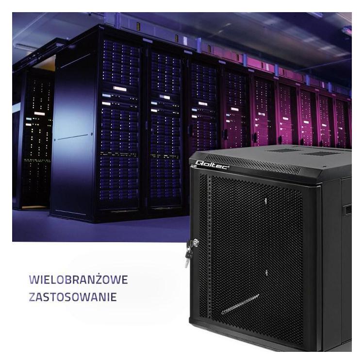 QOLTEC SZAFY RACK 19" | 12U | 600X635X600 | PERFOROWANE DRZWI