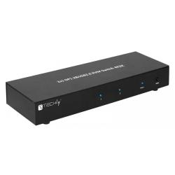 Przełącznik KVM Techly 2-portowy DisplayPort/USB 2x1 Dual Head Video 4K30Hz