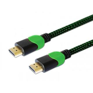 Kabel HDMI 2.0 zielono-czarny 1,8m, GCL-03